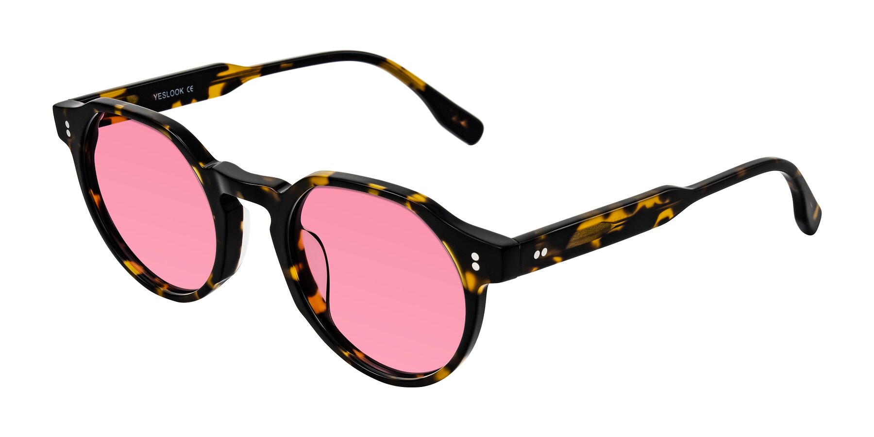 Angle of Vaswat in Tortoise with Pink Tinted Lenses