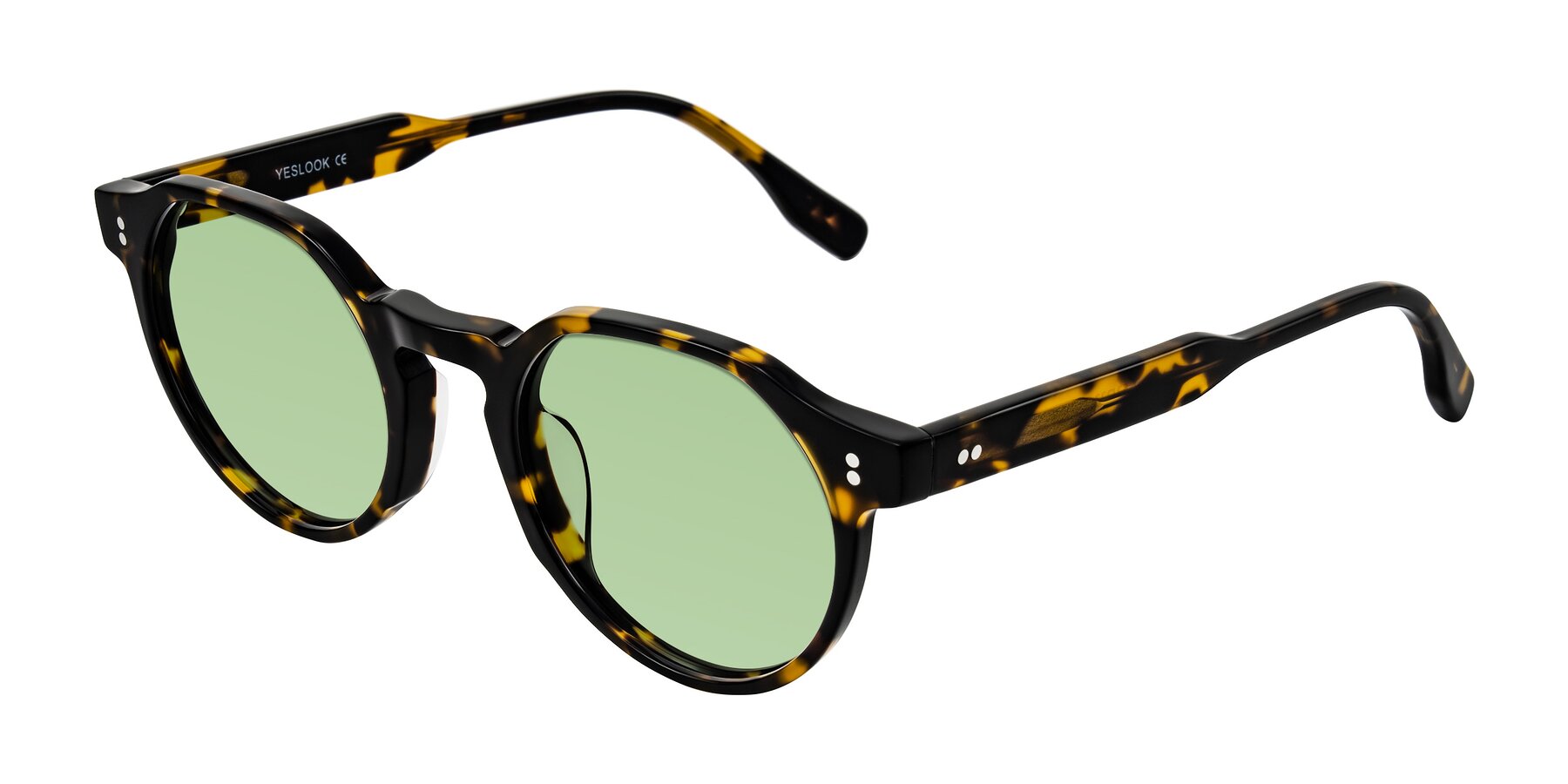 Angle of Vaswat in Tortoise with Medium Green Tinted Lenses