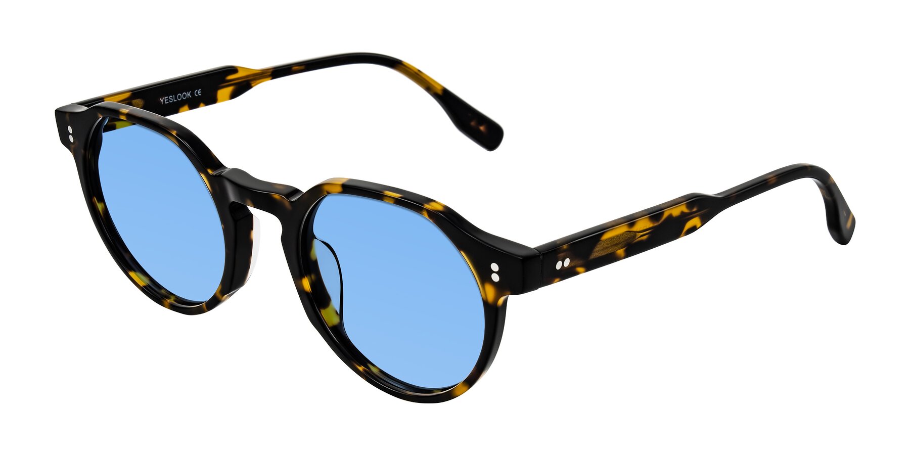 Angle of Vaswat in Tortoise with Medium Blue Tinted Lenses