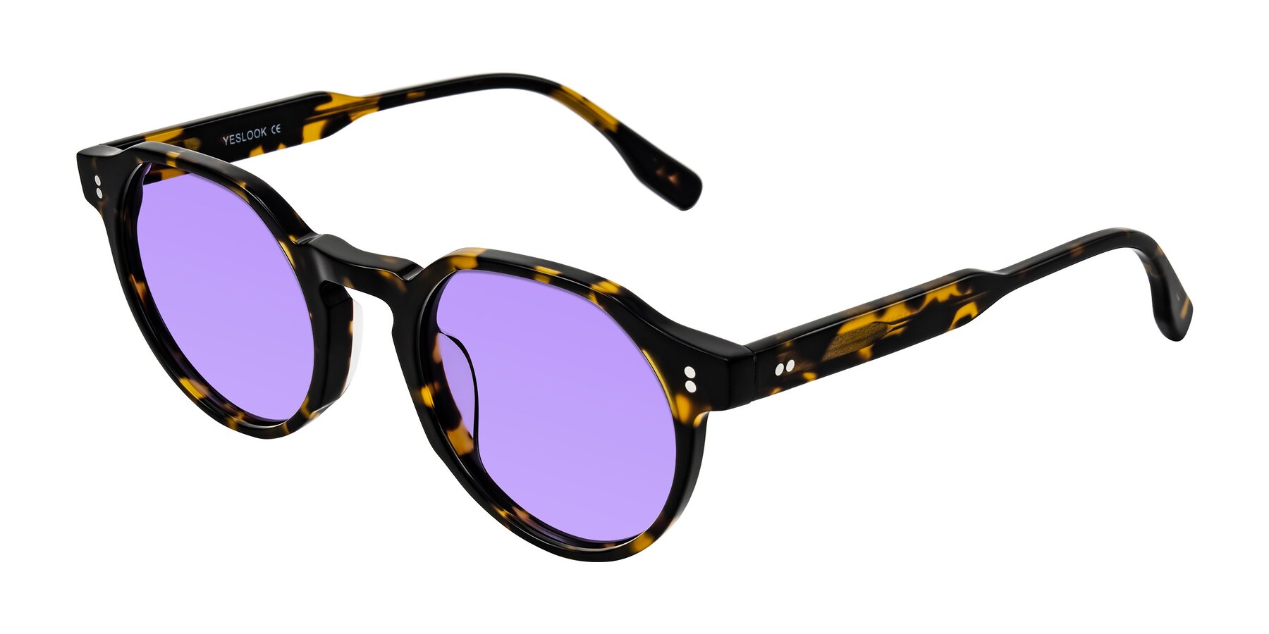 Angle of Vaswat in Tortoise with Medium Purple Tinted Lenses