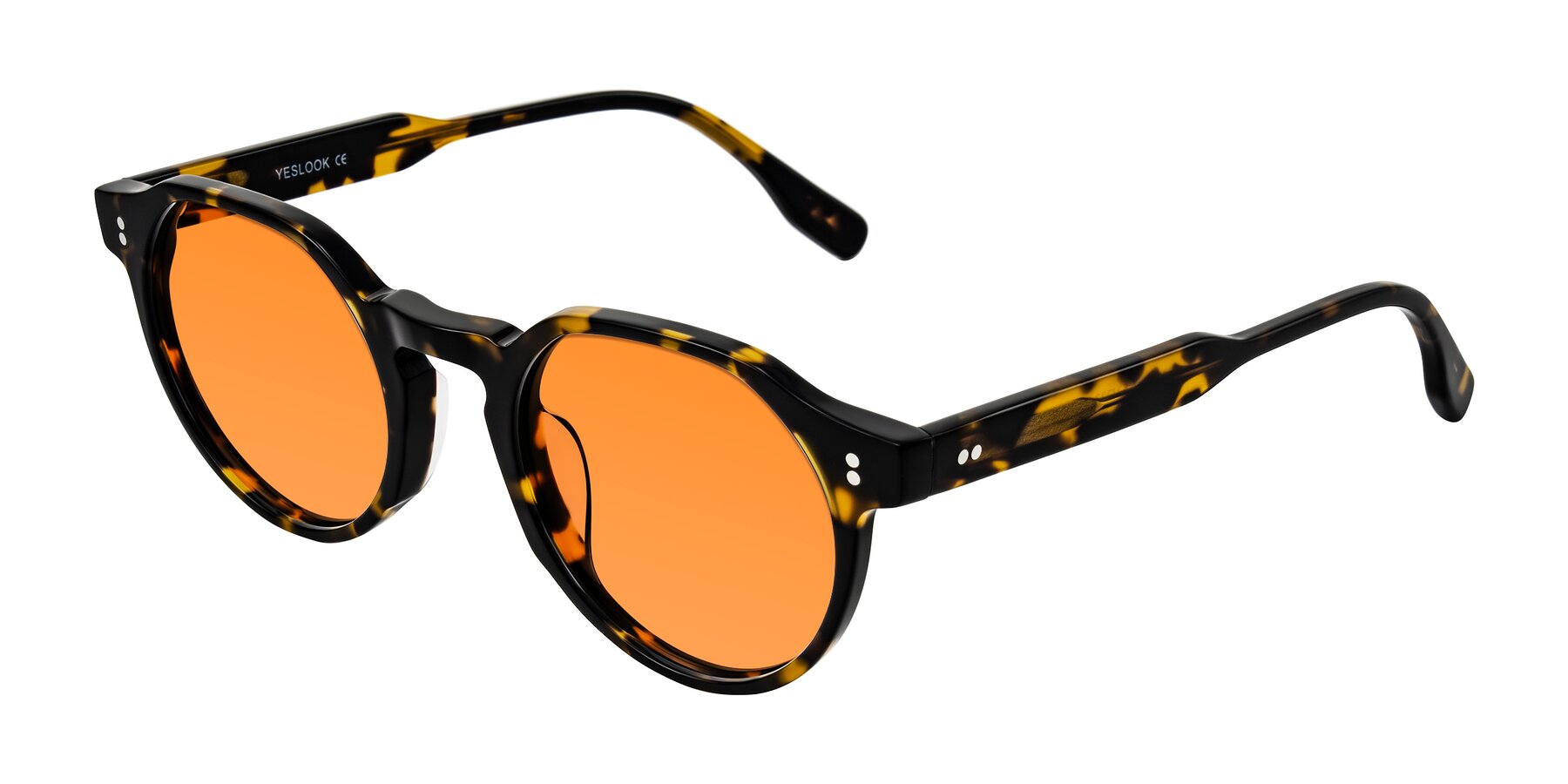 Angle of Vaswat in Tortoise with Orange Tinted Lenses