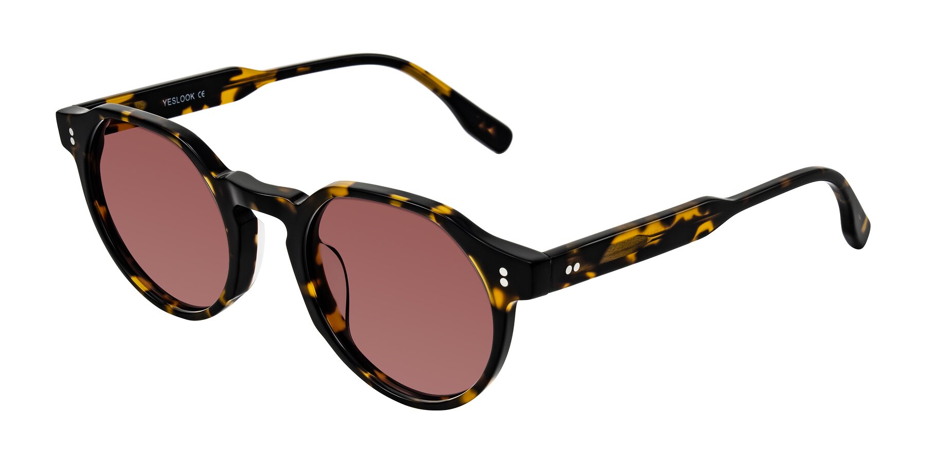 Angle of Vaswat in Tortoise with Garnet Tinted Lenses