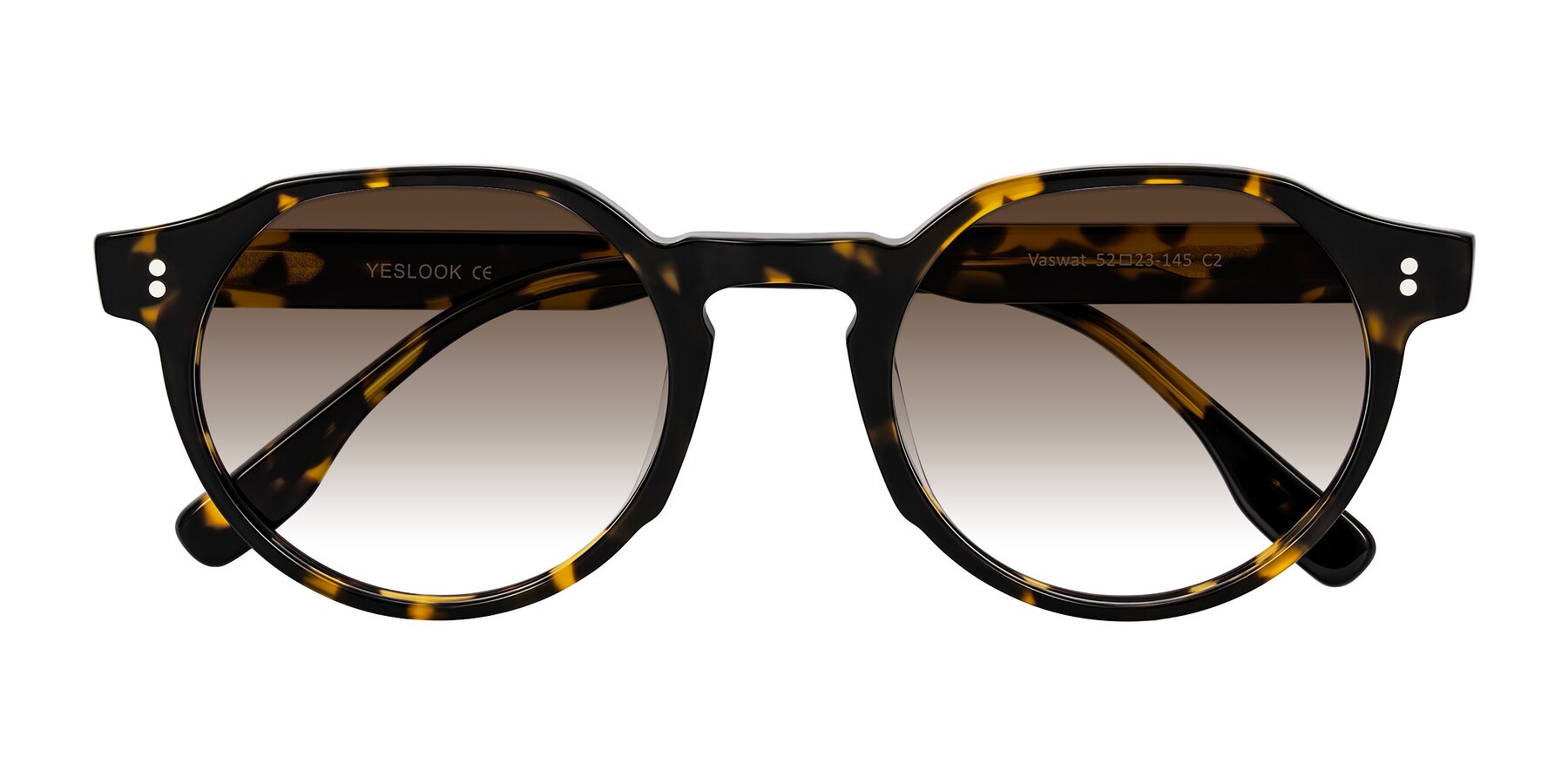Folded Front of Vaswat in Tortoise with Brown Gradient Lenses