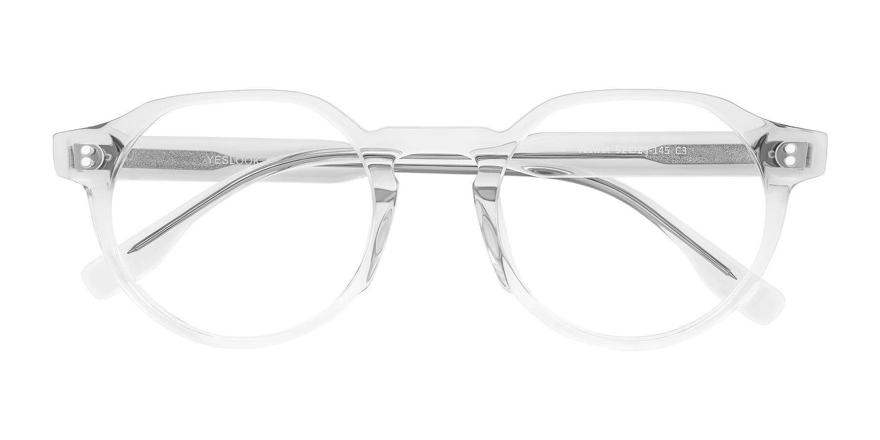 Folded Front of Vaswat in Clear with Clear Eyeglass Lenses