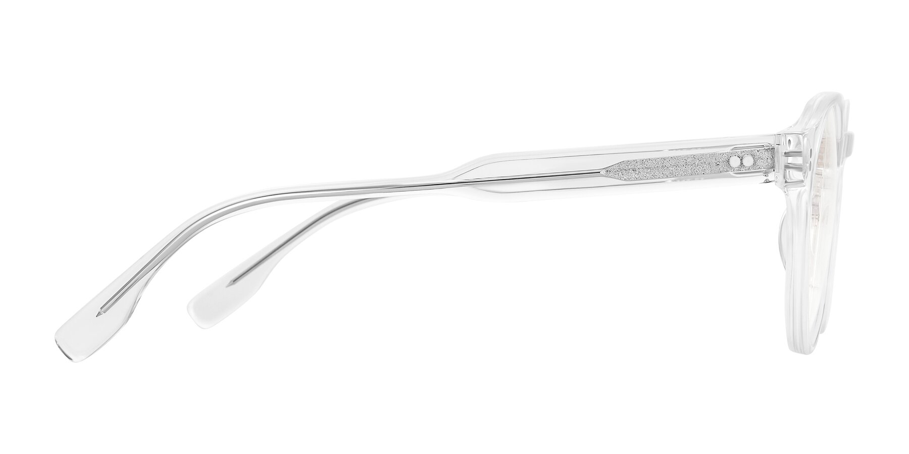 Side of Vaswat in Clear with Clear Eyeglass Lenses