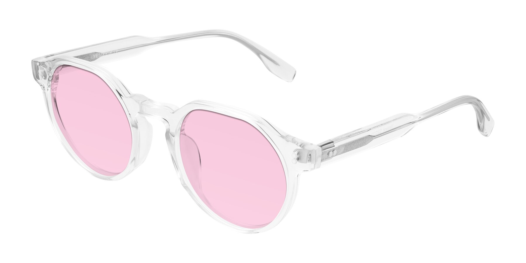 Angle of Vaswat in Clear with Light Pink Tinted Lenses