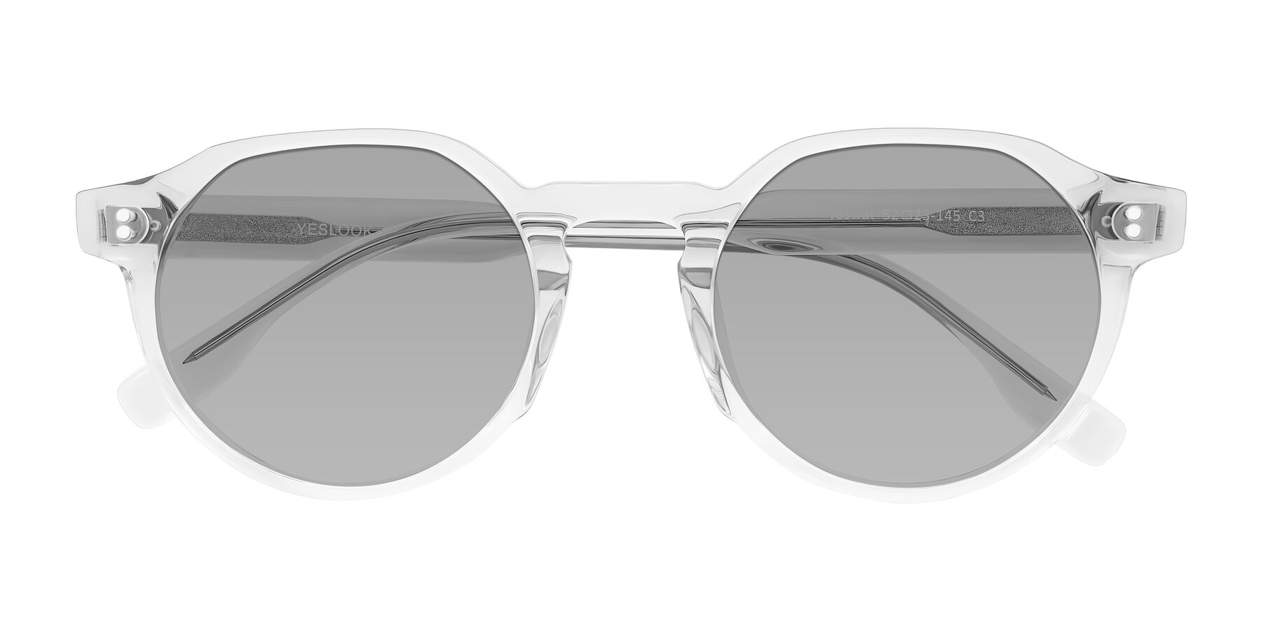 Folded Front of Vaswat in Clear with Light Gray Tinted Lenses