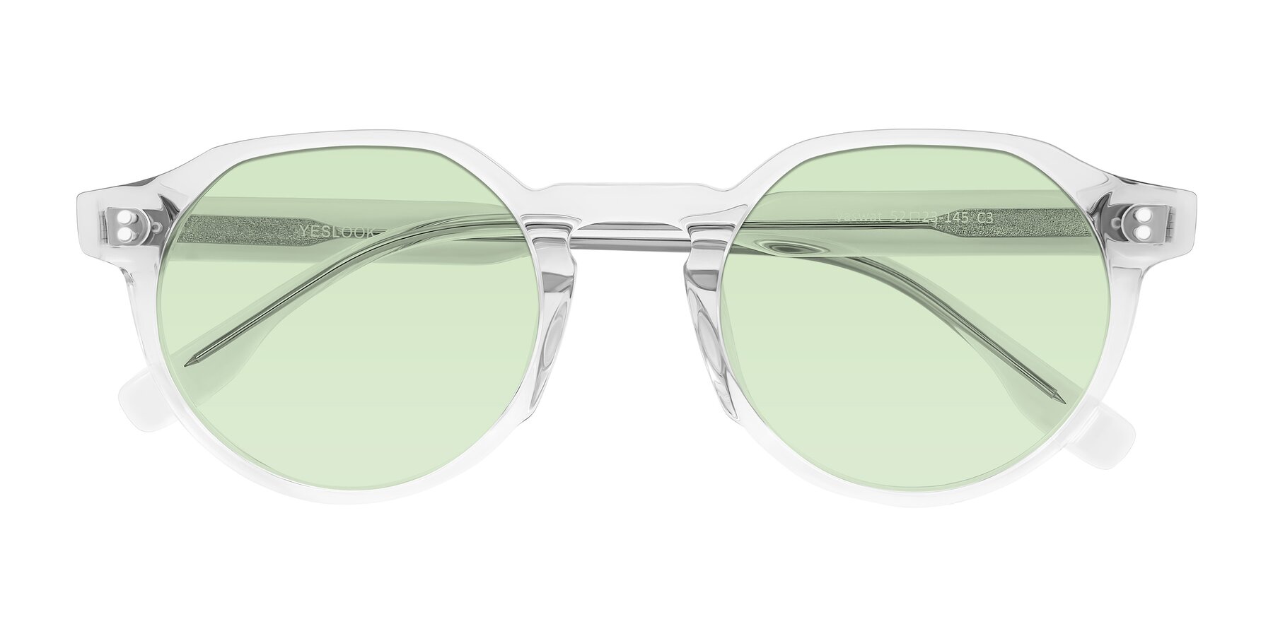 Folded Front of Vaswat in Clear with Light Green Tinted Lenses
