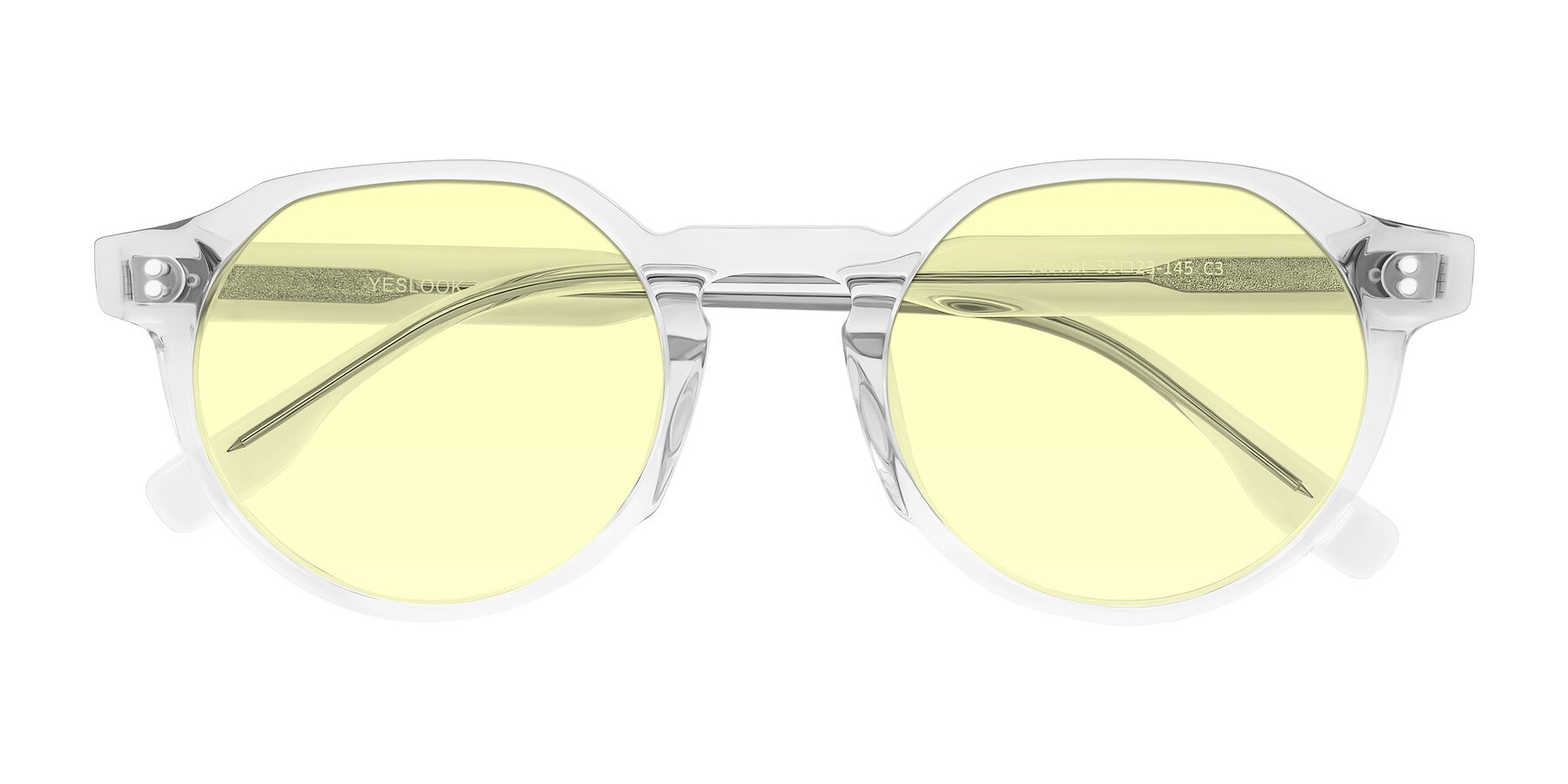 Folded Front of Vaswat in Clear with Light Yellow Tinted Lenses