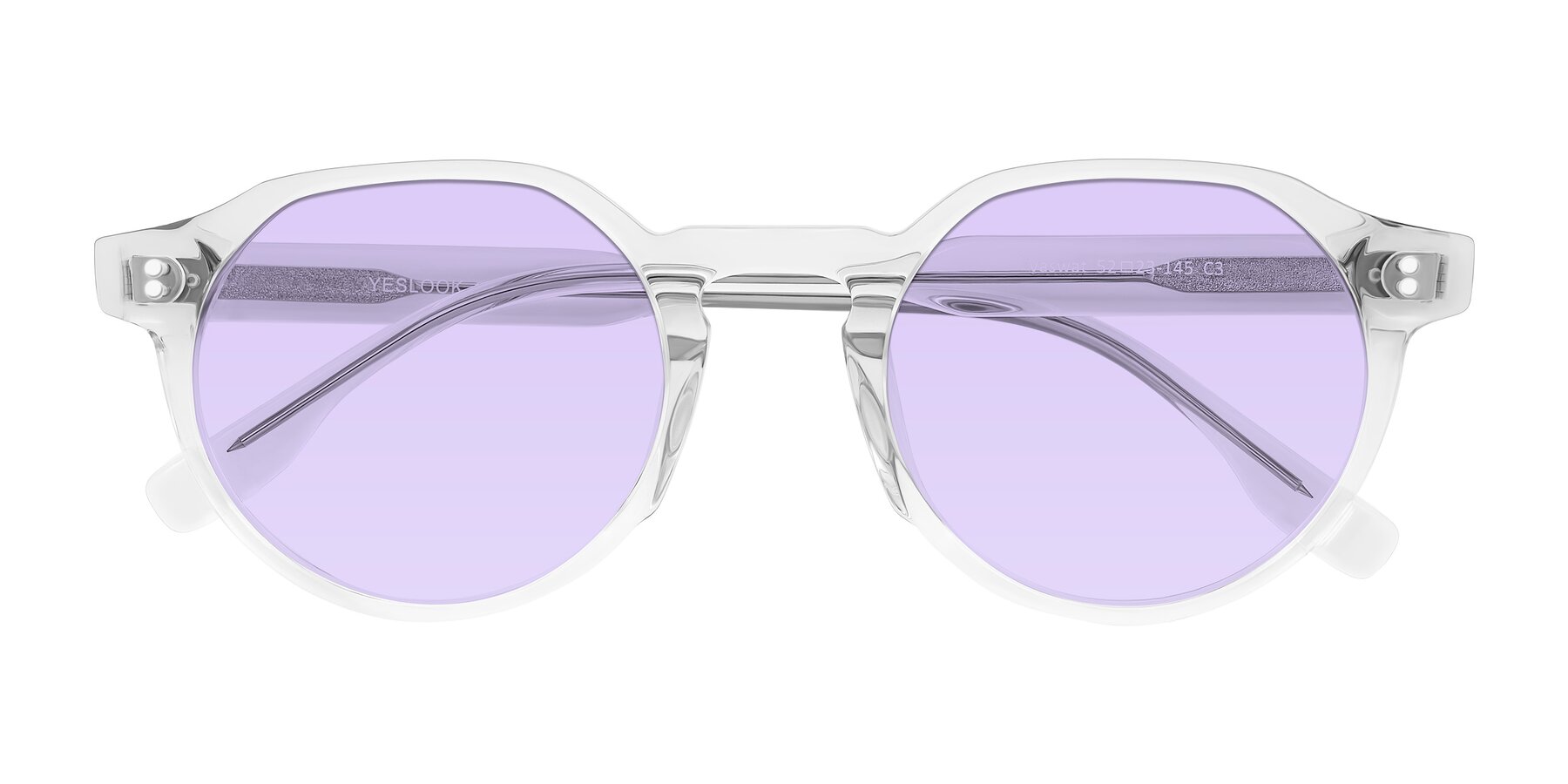 Folded Front of Vaswat in Clear with Light Purple Tinted Lenses