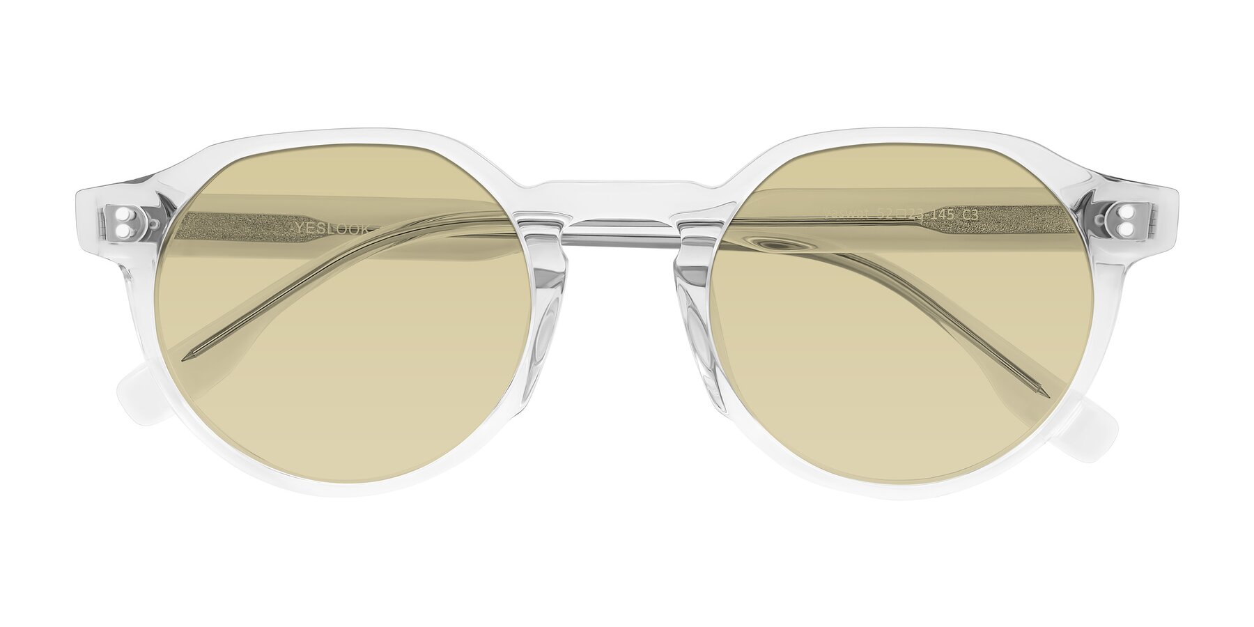 Folded Front of Vaswat in Clear with Light Champagne Tinted Lenses