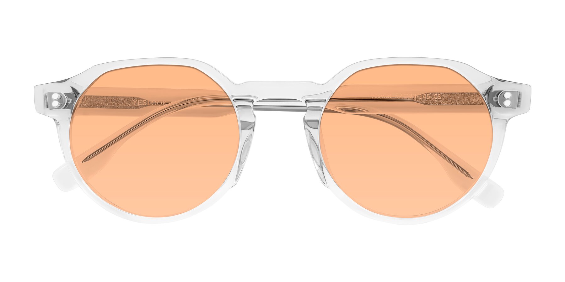 Folded Front of Vaswat in Clear with Light Orange Tinted Lenses