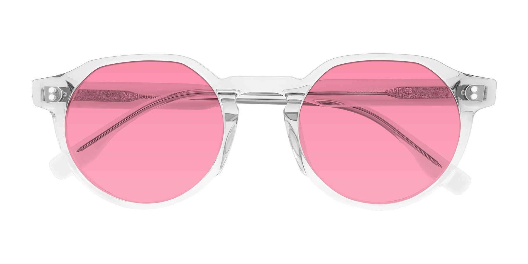 Folded Front of Vaswat in Clear with Pink Tinted Lenses