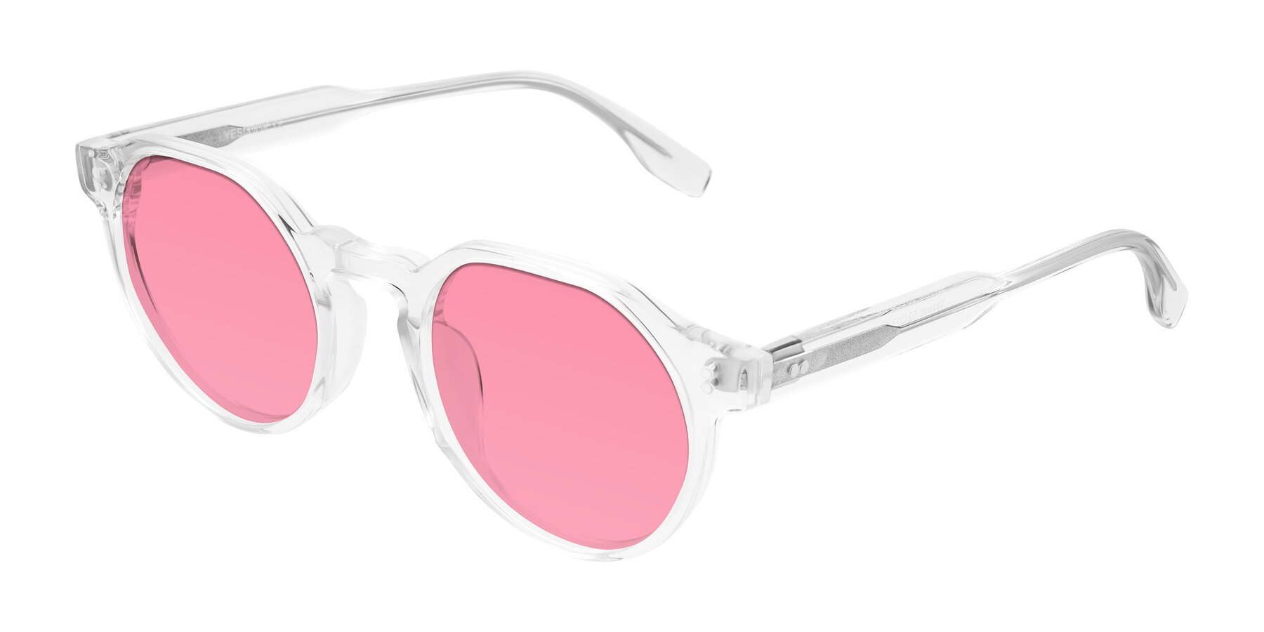 Angle of Vaswat in Clear with Pink Tinted Lenses