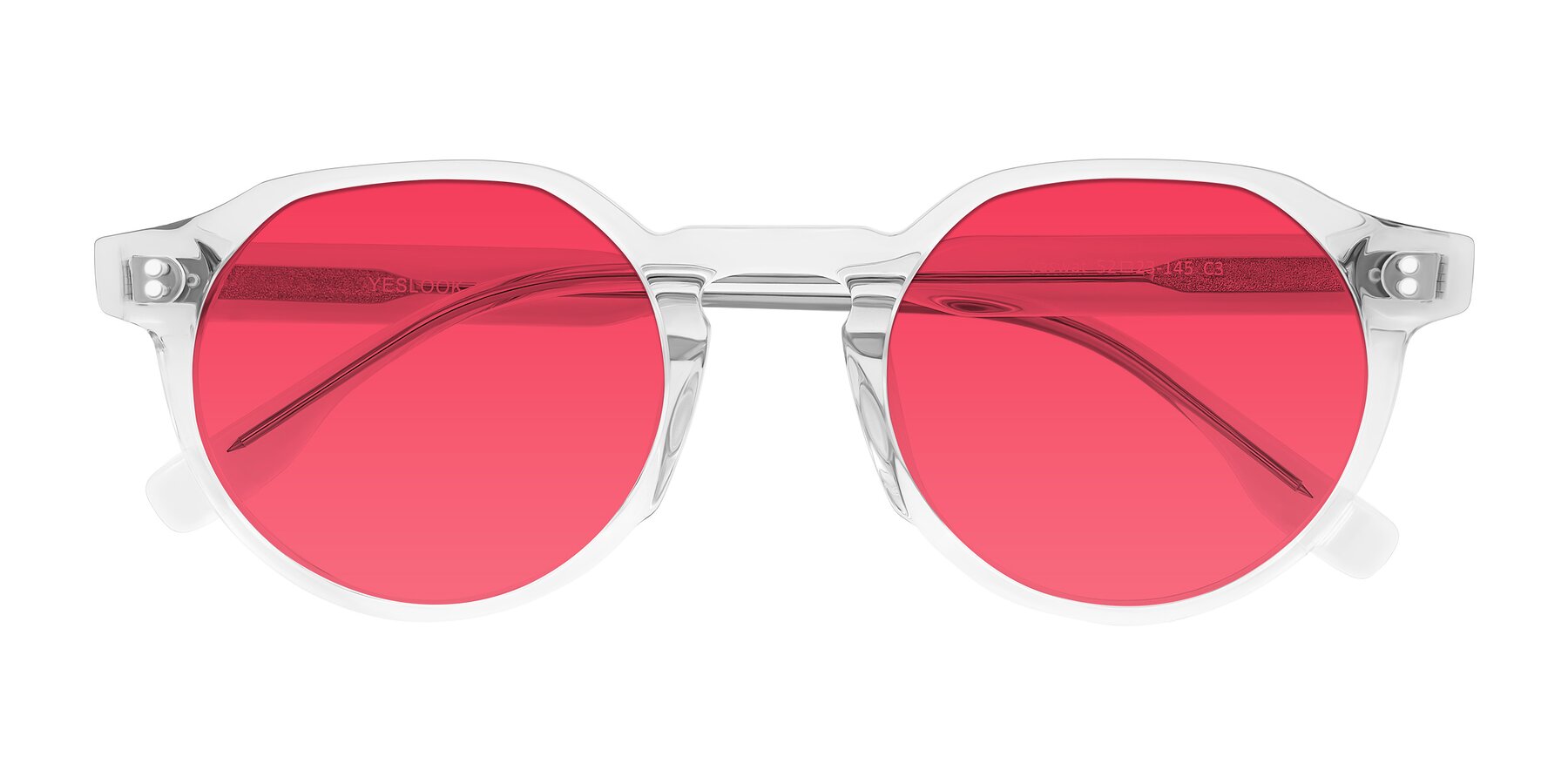 Folded Front of Vaswat in Clear with Red Tinted Lenses