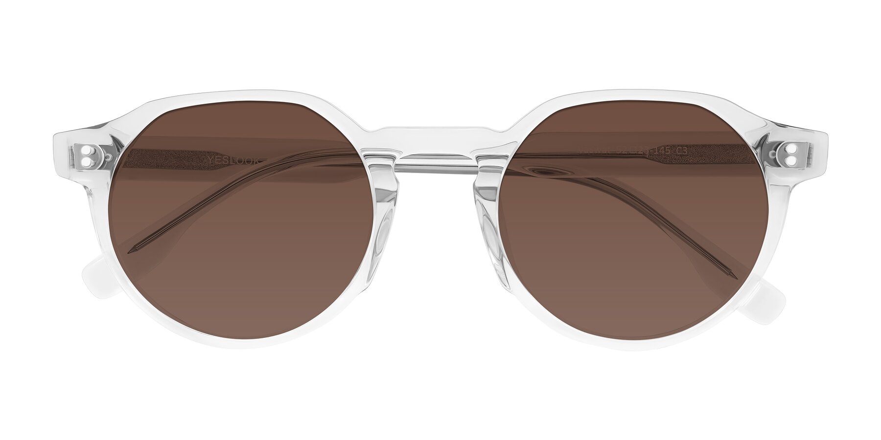 Folded Front of Vaswat in Clear with Brown Tinted Lenses