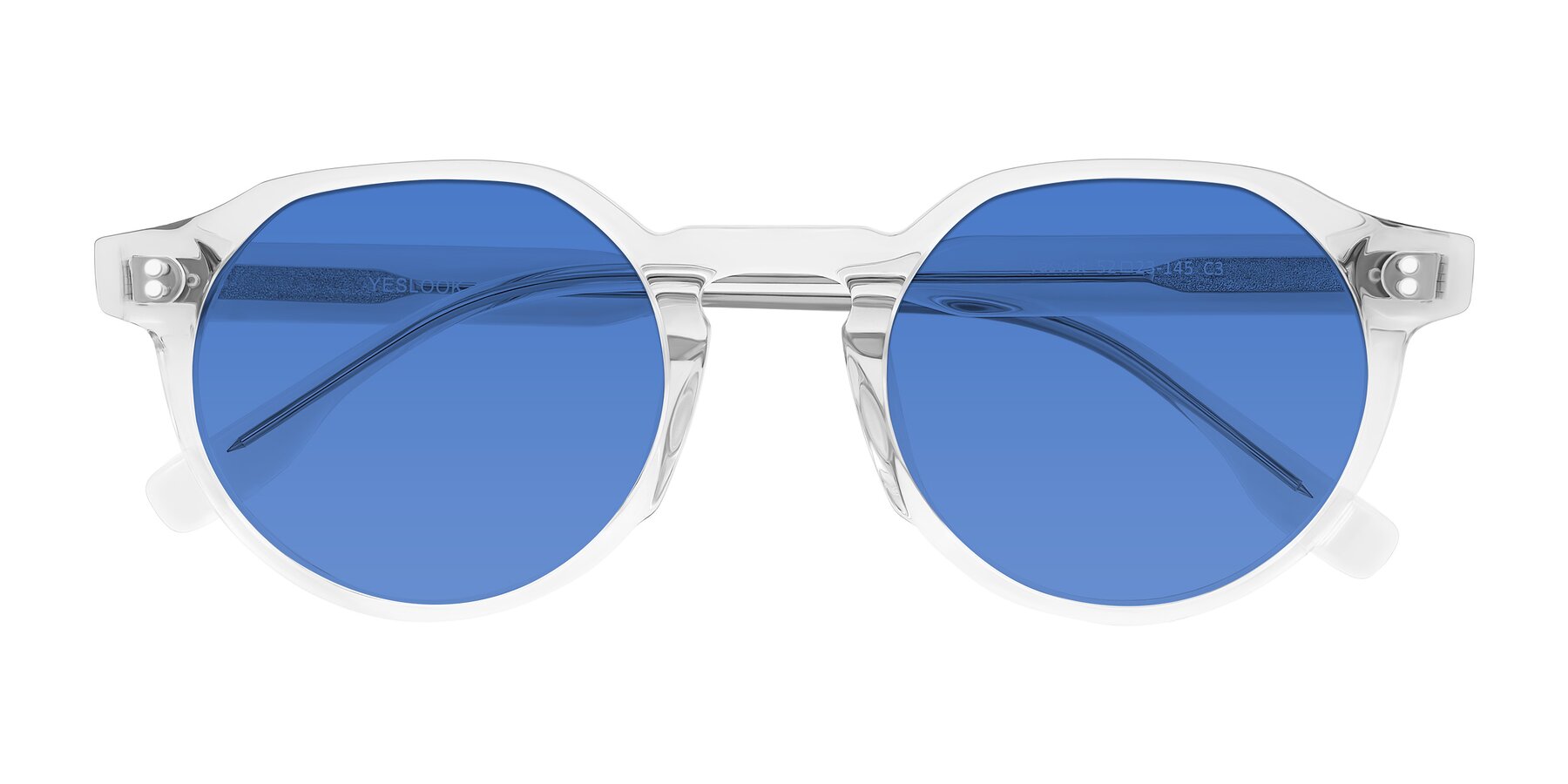 Folded Front of Vaswat in Clear with Blue Tinted Lenses