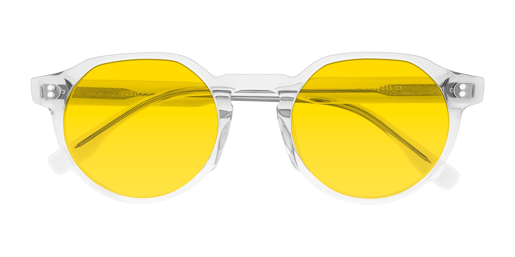Folded Front of Vaswat in Clear with Yellow Tinted Lenses