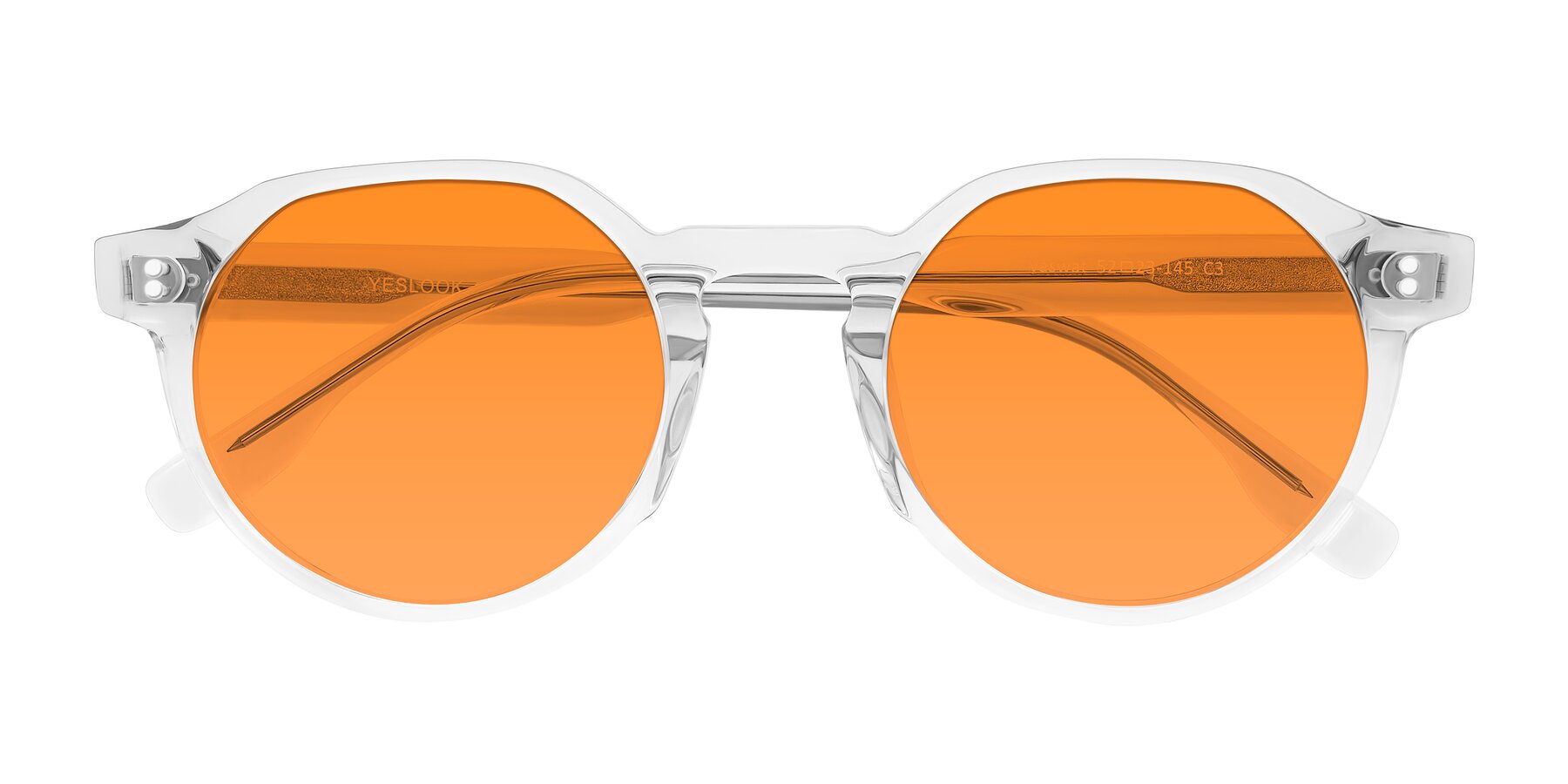 Folded Front of Vaswat in Clear with Orange Tinted Lenses