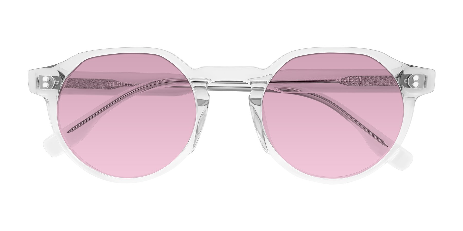 Folded Front of Vaswat in Clear with Light Wine Tinted Lenses