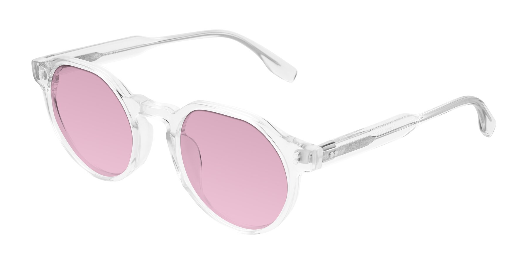 Angle of Vaswat in Clear with Light Wine Tinted Lenses