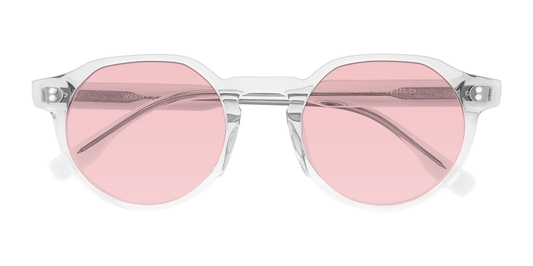 Folded Front of Vaswat in Clear with Light Garnet Tinted Lenses