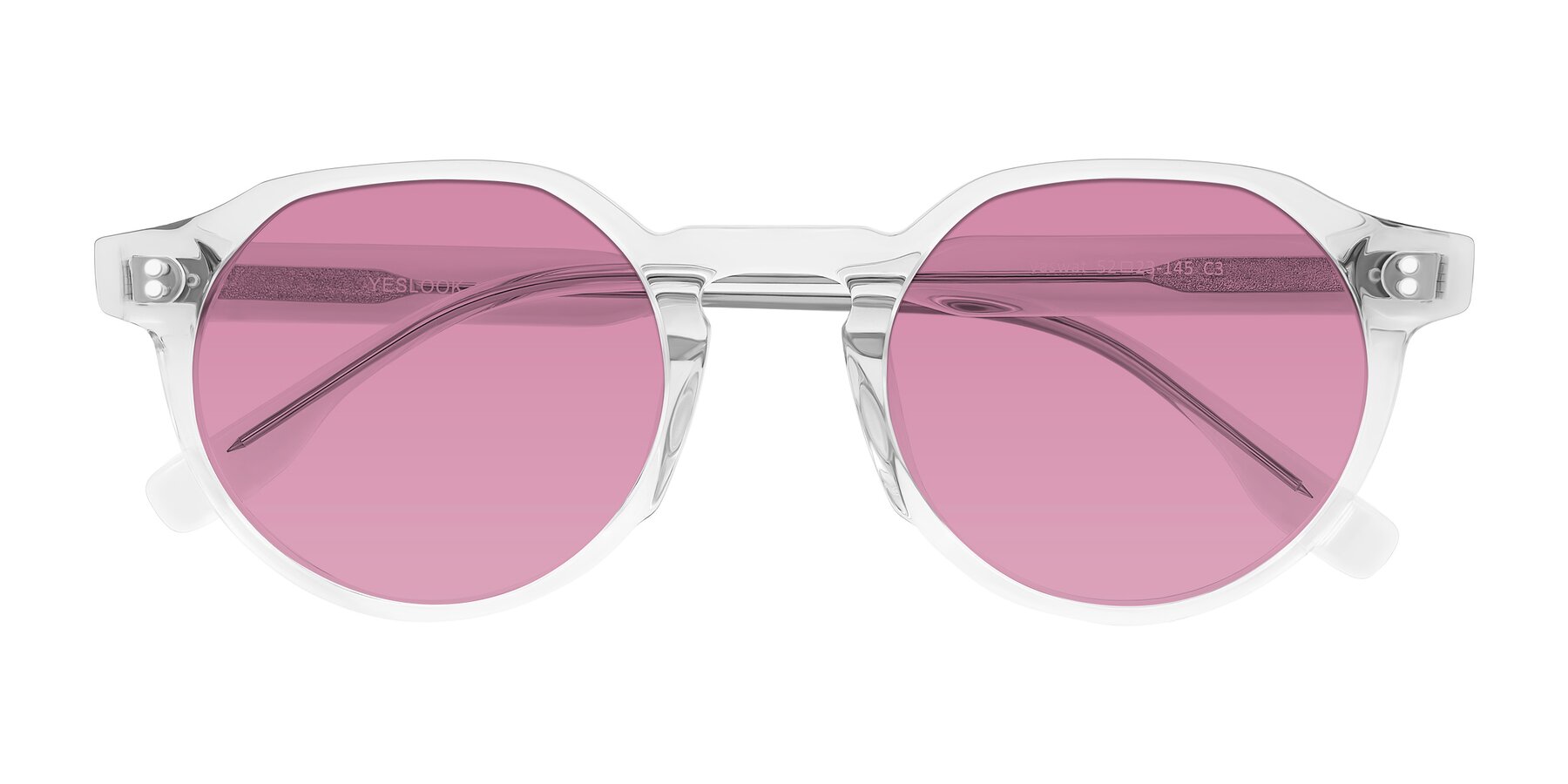 Folded Front of Vaswat in Clear with Medium Wine Tinted Lenses