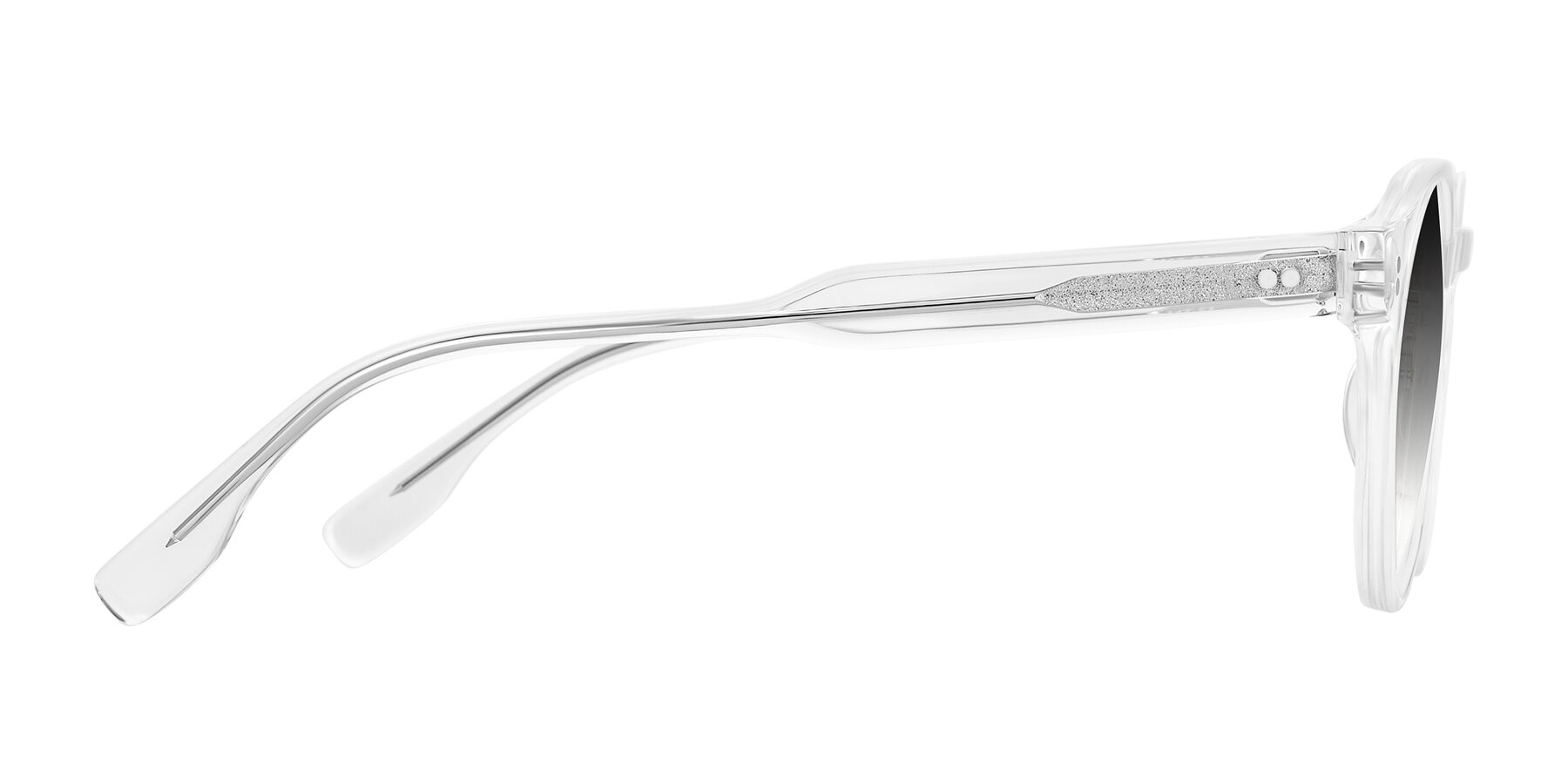 Side of Vaswat in Clear with Gray Gradient Lenses