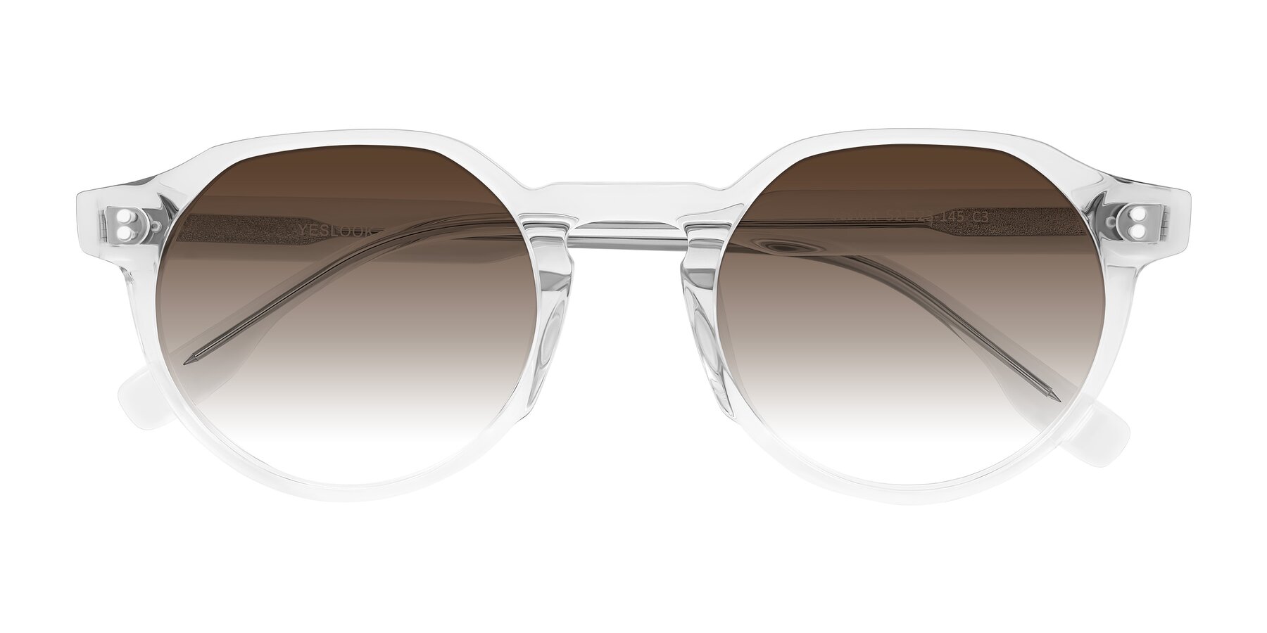 Folded Front of Vaswat in Clear with Brown Gradient Lenses
