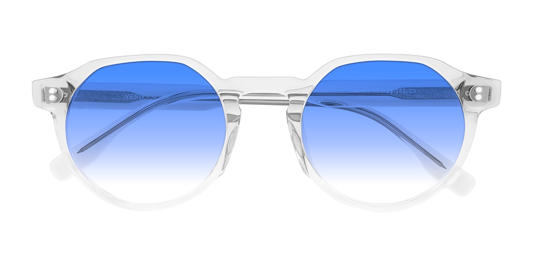 Folded Front of Vaswat in Clear with Blue Gradient Lenses