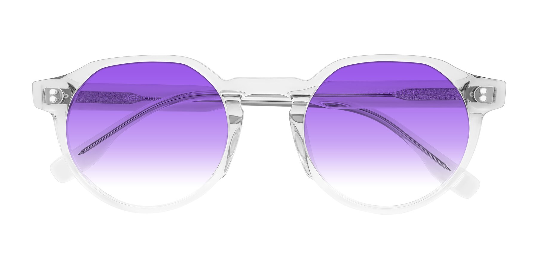 Folded Front of Vaswat in Clear with Purple Gradient Lenses