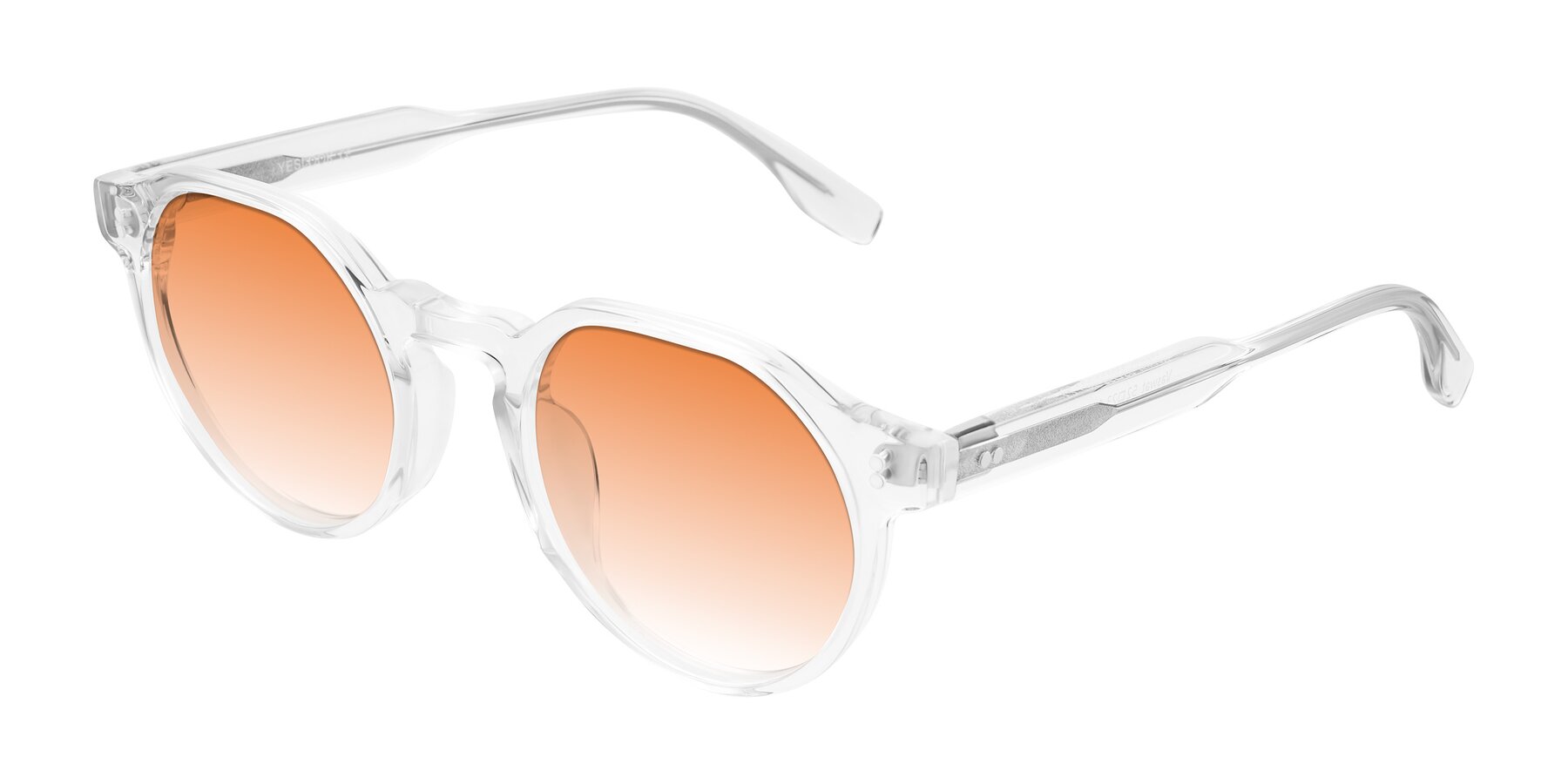 Angle of Vaswat in Clear with Orange Gradient Lenses