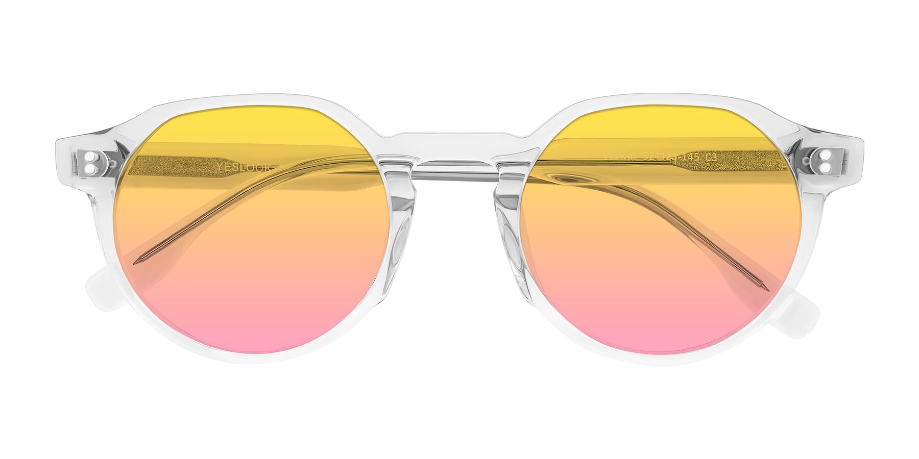 Folded Front of Vaswat in Clear with Yellow / Pink Gradient Lenses