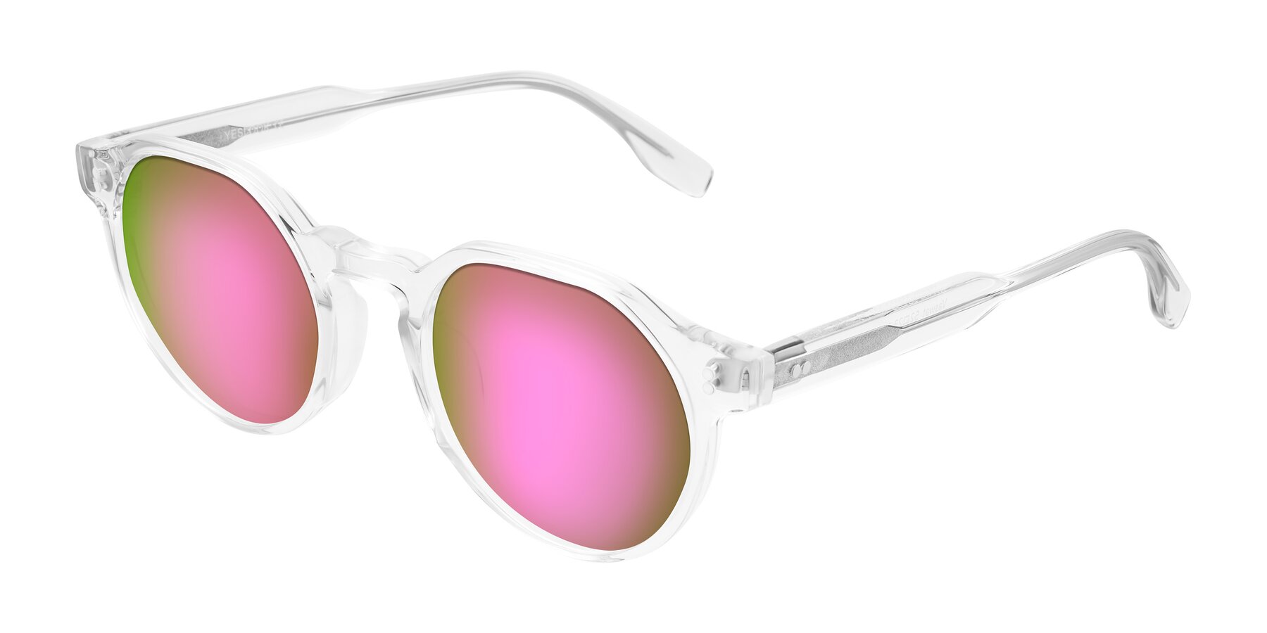 Angle of Vaswat in Clear with Pink Mirrored Lenses