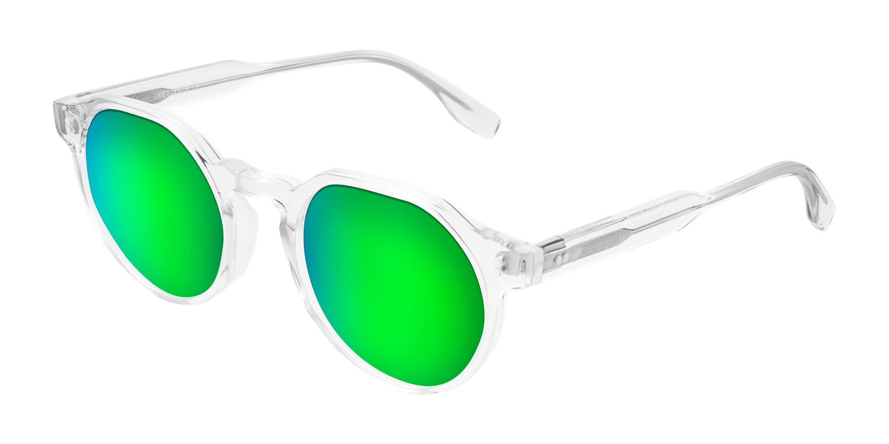 Angle of Vaswat in Clear with Green Mirrored Lenses