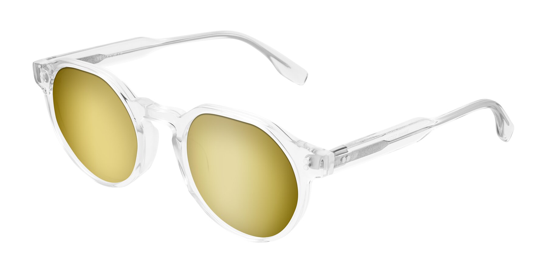 Angle of Vaswat in Clear with Gold Mirrored Lenses
