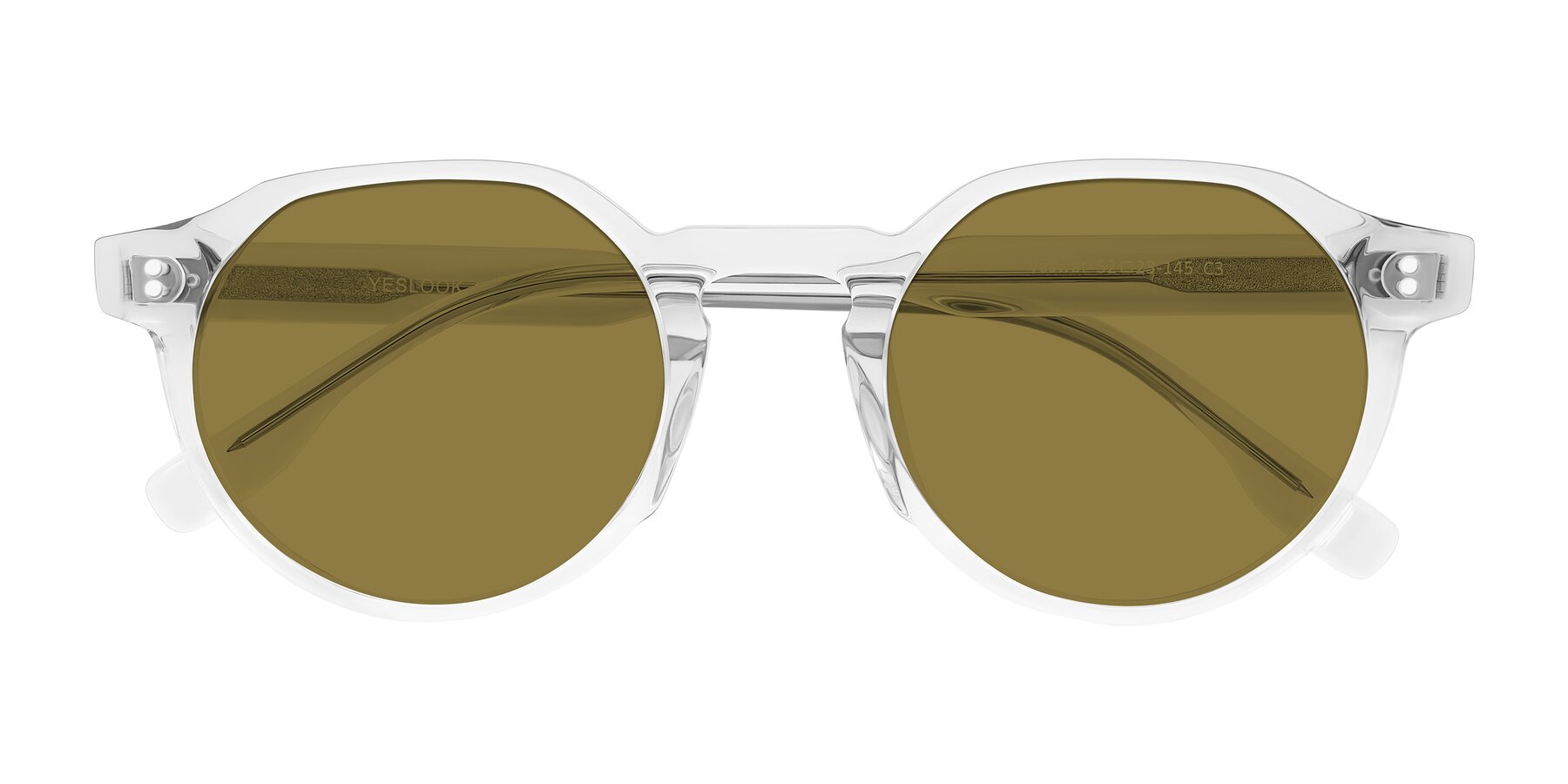 Folded Front of Vaswat in Clear with Brown Polarized Lenses