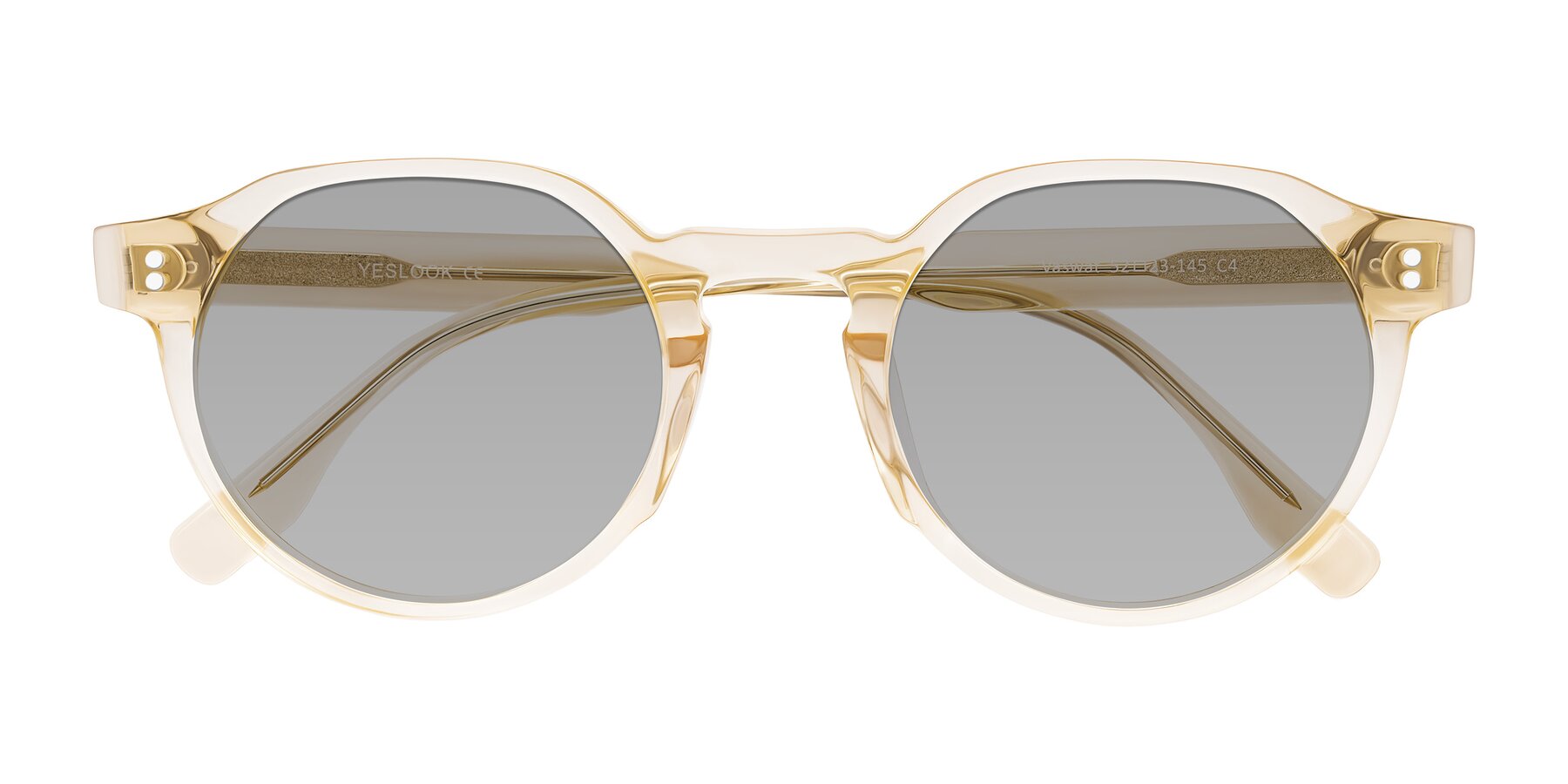 Folded Front of Vaswat in Light Orange with Light Gray Tinted Lenses