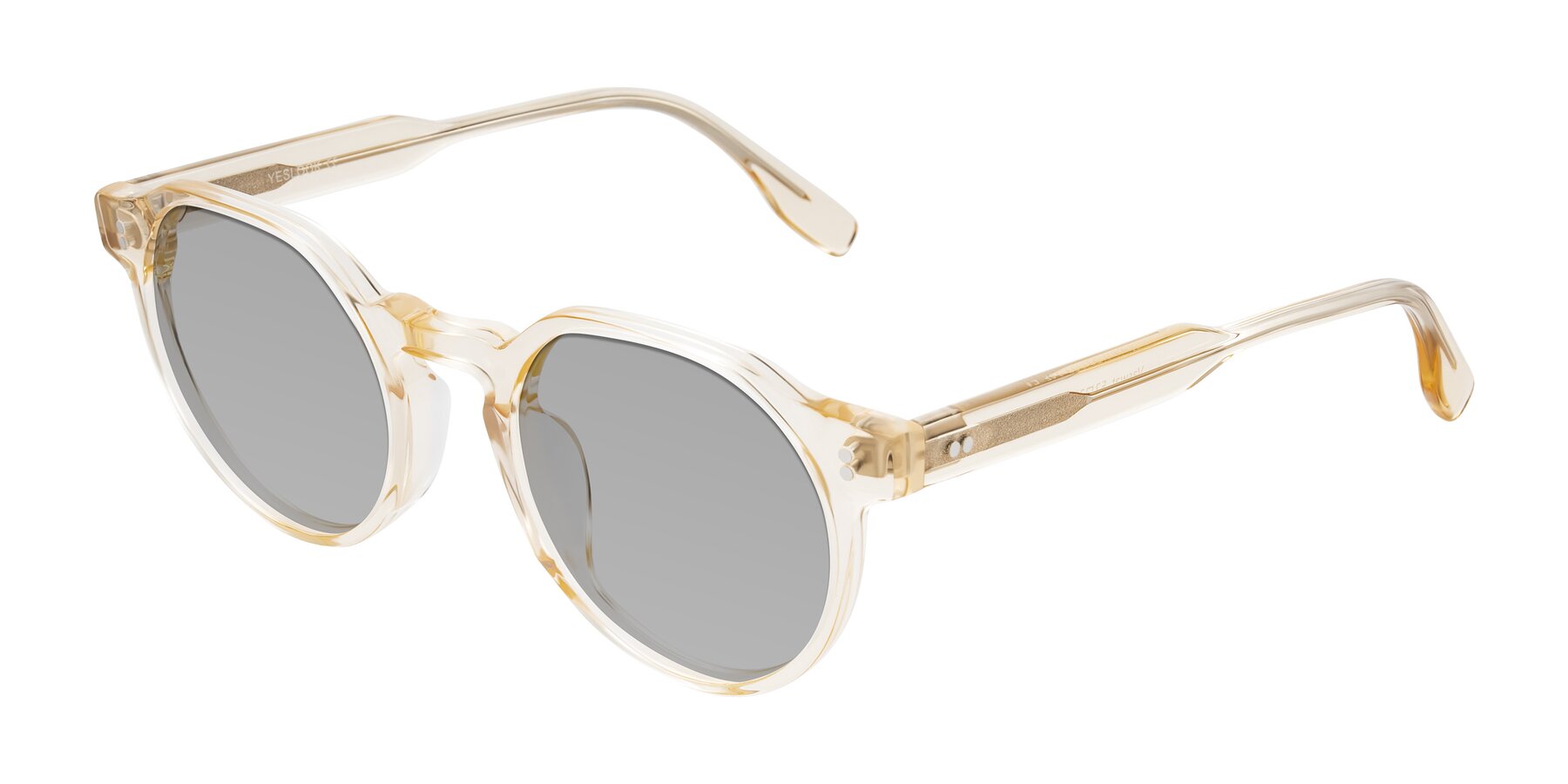 Angle of Vaswat in Light Orange with Light Gray Tinted Lenses