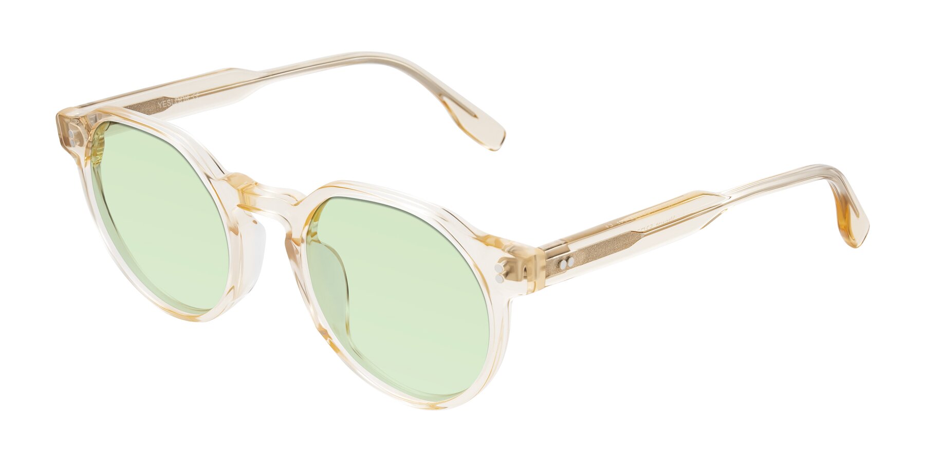 Angle of Vaswat in Light Orange with Light Green Tinted Lenses