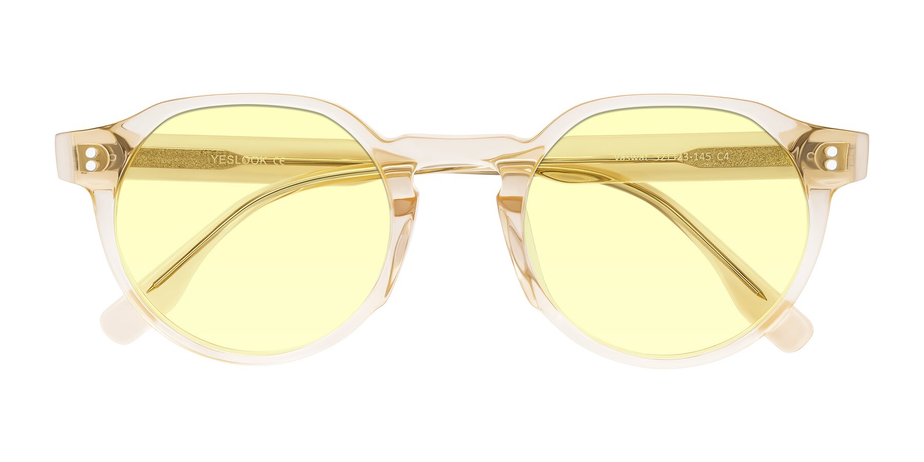 Folded Front of Vaswat in Light Orange with Light Yellow Tinted Lenses