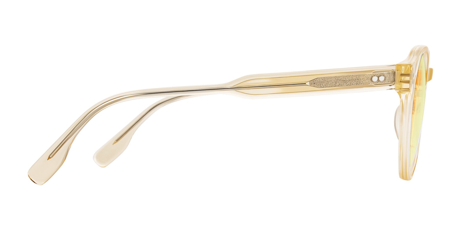 Side of Vaswat in Light Orange with Light Yellow Tinted Lenses