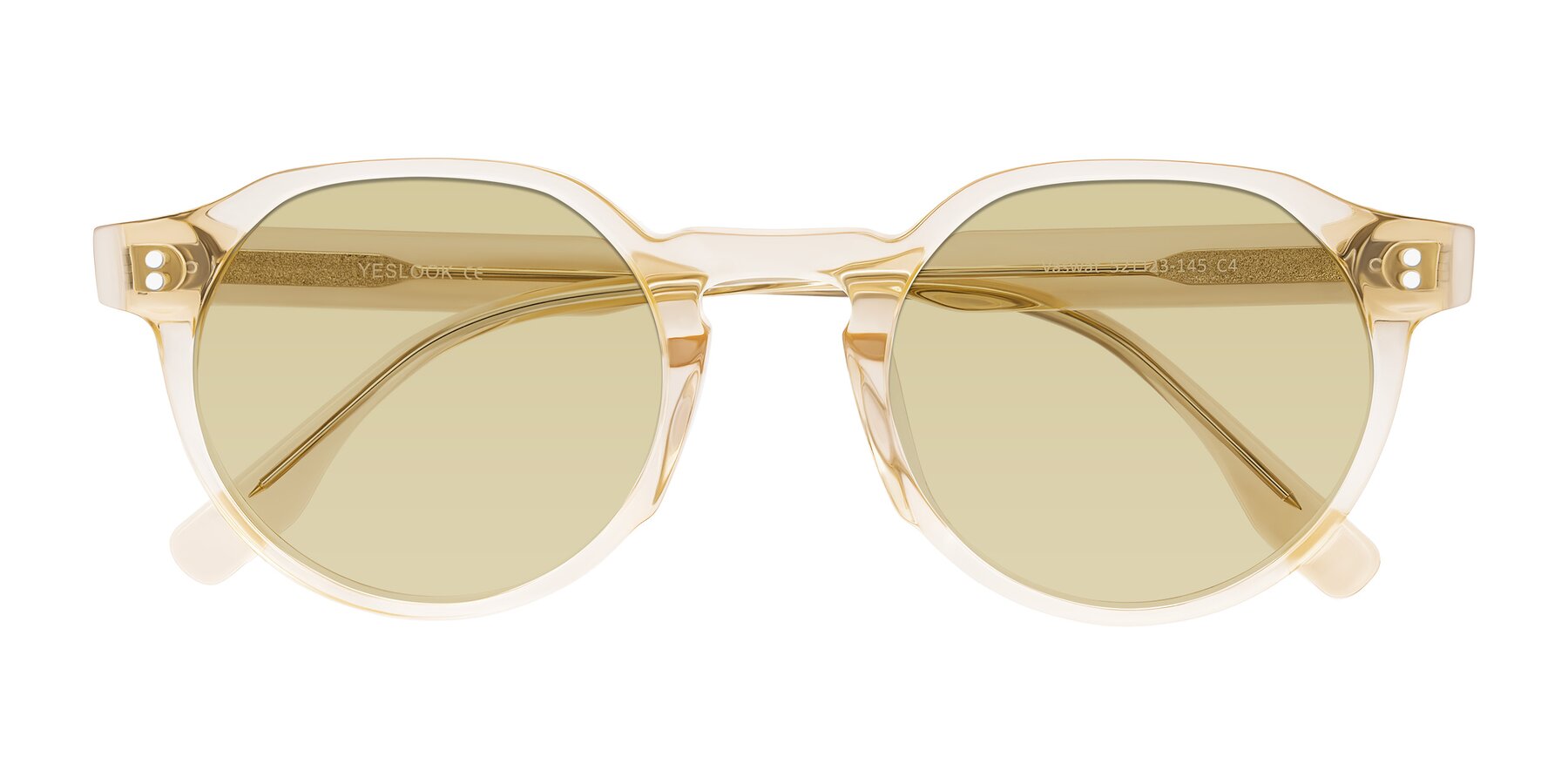 Folded Front of Vaswat in Light Orange with Light Champagne Tinted Lenses