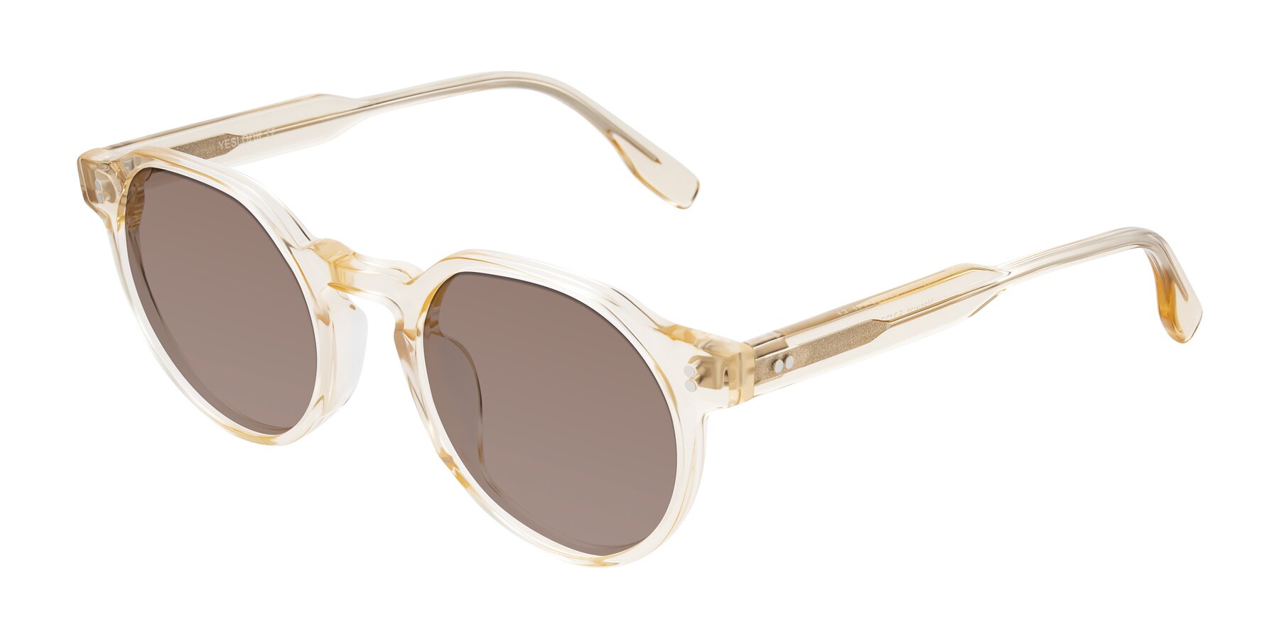 Angle of Vaswat in Light Orange with Medium Brown Tinted Lenses