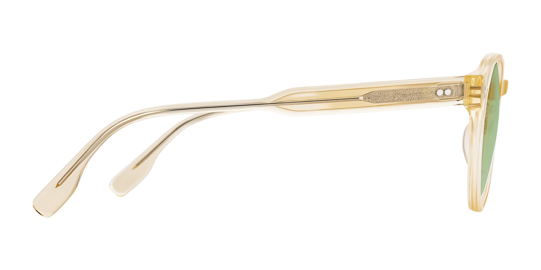 Side of Vaswat in Light Orange with Medium Green Tinted Lenses