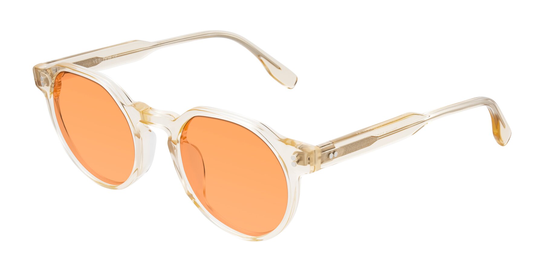 Angle of Vaswat in Light Orange with Medium Orange Tinted Lenses