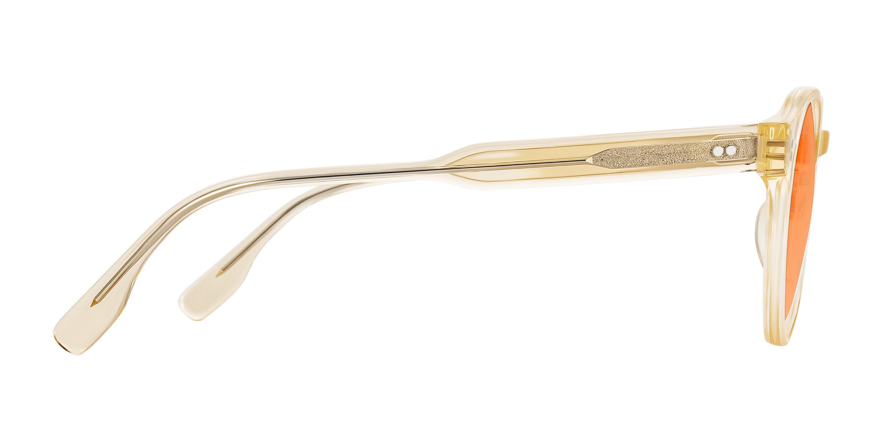 Side of Vaswat in Light Orange with Medium Orange Tinted Lenses