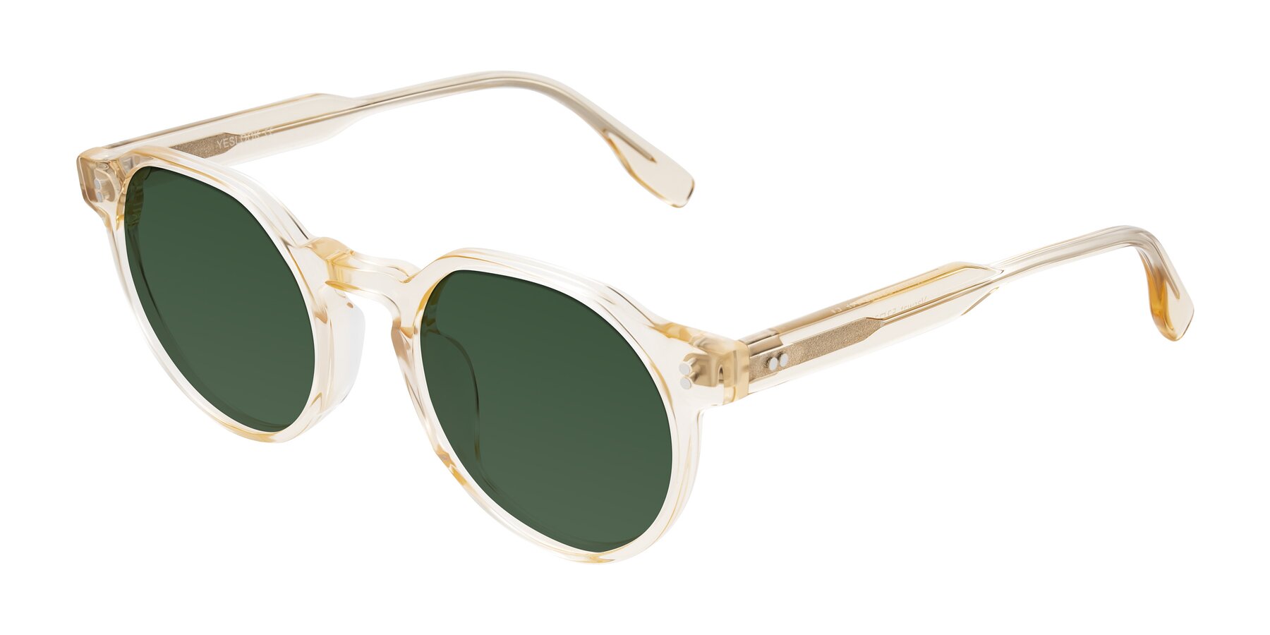 Angle of Vaswat in Light Orange with Green Tinted Lenses