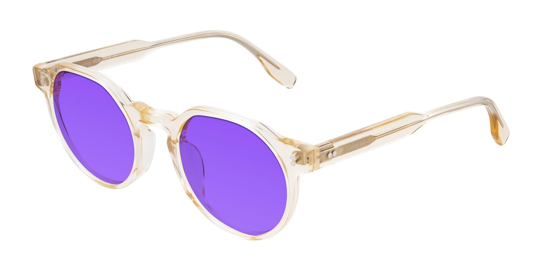 Angle of Vaswat in Light Orange with Purple Tinted Lenses
