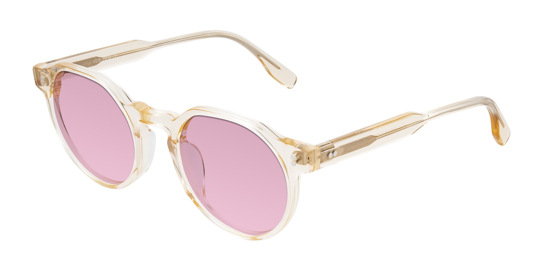 Angle of Vaswat in Light Orange with Light Wine Tinted Lenses